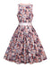 2PCS Multicolor 1950s Floral Dirndl Dress & Apron
