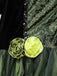 Green 1950s 3D Flower Wonderful Wizard Dress