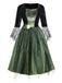 Green 1950s 3D Flower Wonderful Wizard Dress