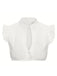 1950s Solid V-Neck Ruffled Sleeve Crop Top
