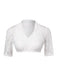 White 1950s Floral Lace V-Neck Crop Top
