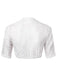 White 1950s Floral Lace V-Neck Crop Top