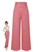 [Pre-Sale] Pink 1950s Cotton Rose Button Pants