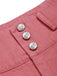 [Pre-Sale] Pink 1950s Cotton Rose Button Pants