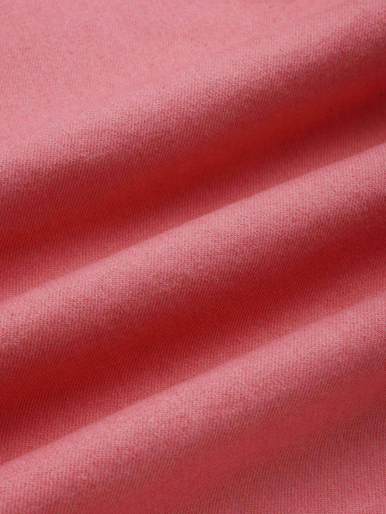 [Pre-Sale] Pink 1950s Cotton Rose Button Pants
