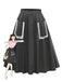 [Pre-Sale] 1950s Polka Dot Pocket Cotton Pleated Skirt