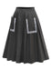 [Pre-Sale] 1950s Polka Dot Pocket Cotton Pleated Skirt