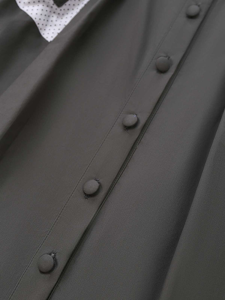 [Pre-Sale] 1950s Polka Dot Pocket Cotton Pleated Skirt