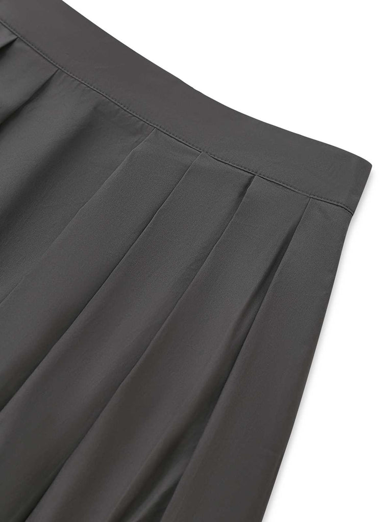 [Pre-Sale] 1950s Polka Dot Pocket Cotton Pleated Skirt
