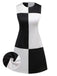[Pre-Sale] 1960s Black And White Color Block Dress