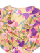 Yellow 1930s Floral Ruffled Deep V-Neck Cutout Dress
