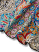 Multicolor 1970s Bohemian Paisley Floral Bell Sleeve Dress