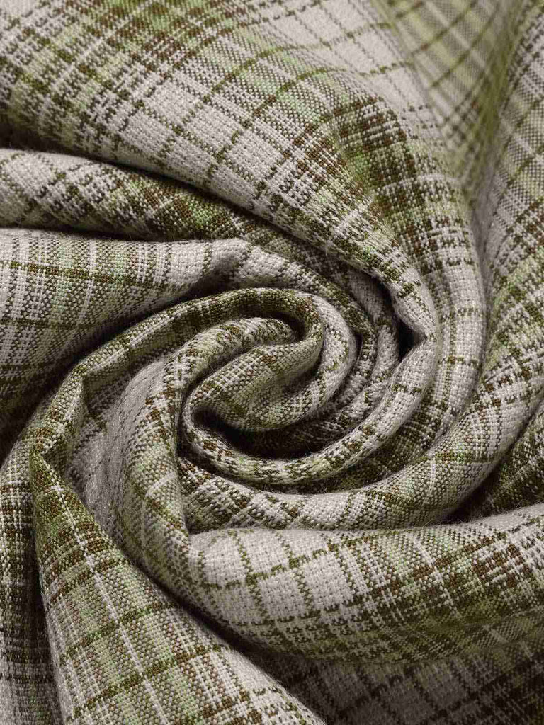 [Pre-Sale] Pea Green 1960s Lapel Buttoned Tartan Dress