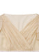 [Pre-Sale] Champagne 1950s Satin Belt Tulle Cocktail Dress