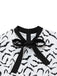 [Pre-Sale] Black & White 1950s Lace-up Bow Bat Dress