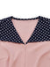 [Pre-Sale] Pink 1940s Sailor Collar Polka Dot Belted Dress