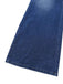 Blue 1930s Lapel Sleeveless Wideleg Denim Jumpsuit