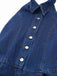 Blue 1930s Lapel Sleeveless Wideleg Denim Jumpsuit