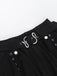 Black 1980s Punk Snake Belt Layered Mini Skirt