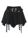 Black 1980s Punk Snake Belt Layered Mini Skirt