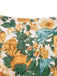 2PCS Yellow 1950s Floral Wide Strap Top & Mini Skirt