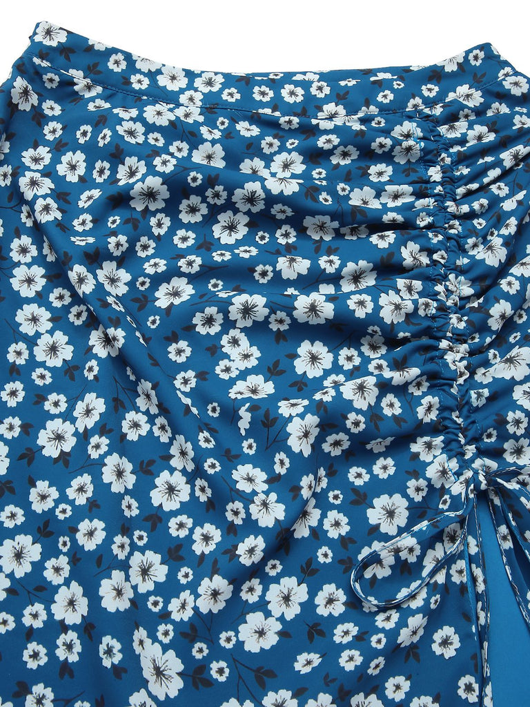 [Pre-Sale] 1960s Square Neck Tie Top & Ruched Pencil Skirt