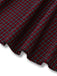 [Pre-sale] Red 1950s Plaid Lapel Puff Sleeves Cotton Dress