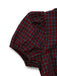 [Pre-sale] Red 1950s Plaid Lapel Puff Sleeves Cotton Dress