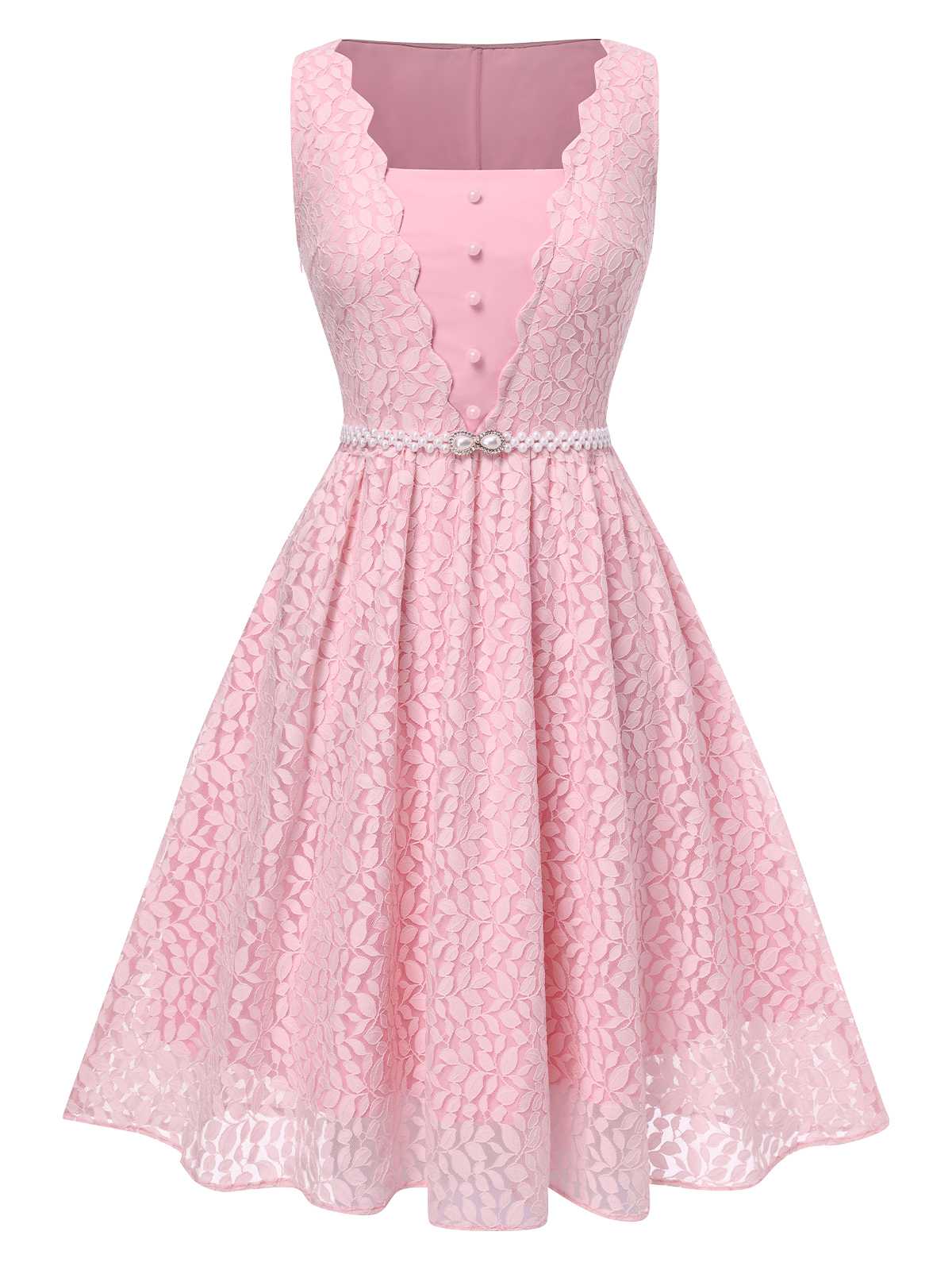 【新品M】LIMITED VINTAGE LACE DRESS MUADRESS Women's Vintage Lace Sleeveless Cocktail Formal