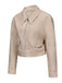 1950s Lapel Leather Long Sleeve Jacket