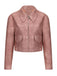 1950s Lapel Leather Long Sleeve Jacket