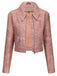 1950s Lapel Leather Long Sleeve Jacket