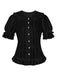 1950s Solid Peter Pan Collar Lolita Lace Ruffled Blouse