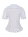 1950s Solid Peter Pan Collar Lolita Lace Ruffled Blouse