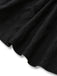 Black 1960s Gothic 3D-Rose Jacquard Lace-Up Dress