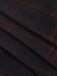 Wine Red 1960s Punk Lapel A-Line Plaid Dress