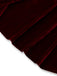 Burgundy 1960s Gothic Mesh Strapless Irregular Hem Dress
