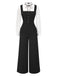 [Pre-Sale] Black&White 1930s Bow Ruffled Collar Jumpsuit