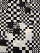 [Pre-Sale] Black 1960s Mosaic Irregular Check V-Neck Jumpsuit