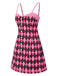 [Pre-Sale] Black & Pink 1960s Halloween Skeleton Bow Diamond Dress