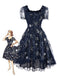 [Pre-Sale] Blue 1950s Star Sequined Mesh Ruffled Princess Dress