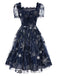 [Pre-Sale] Blue 1950s Star Sequined Mesh Ruffled Princess Dress