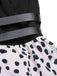 Red 1970s Irregular Contrast Halter Dalmatian Dress