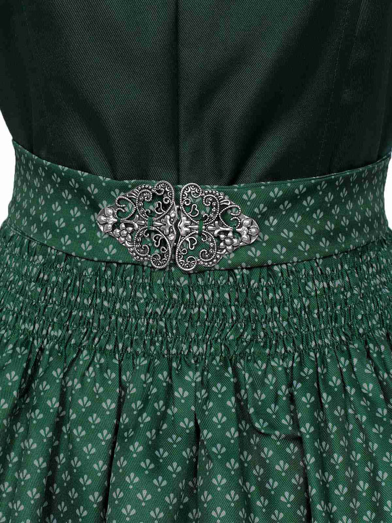 3PCS Green 1950s Keyhole Lace Top & Square Neck Dress
