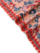 2PCS Red 1930s Floral Lantern Sleeve Cutout Top & Ruched Skirt