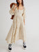 1940s Embroidered Floral Lantern Sleeve Dress