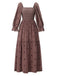 1940s Embroidered Floral Lantern Sleeve Dress, vintage dress, retro fashion, floral print - perfect for women who love vintage and retro fashion