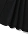 Black 1930s V-Neck Floral Lace Fishtail Dress