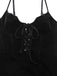 [Pre-Sale] Black 1960s Bat Neckline Velvet Slit Dress