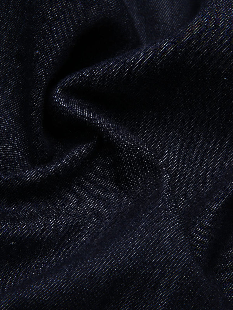 [Pre-Sale] Blue 1970s Denim Collar Belted Flared Jumpsuit